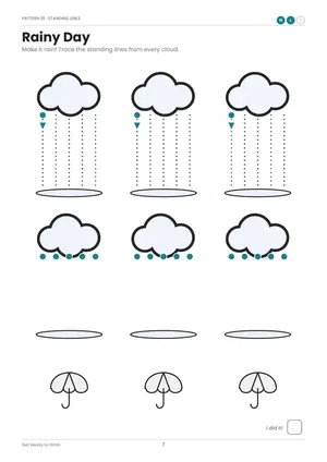 Rainy Day: trace the rain drops